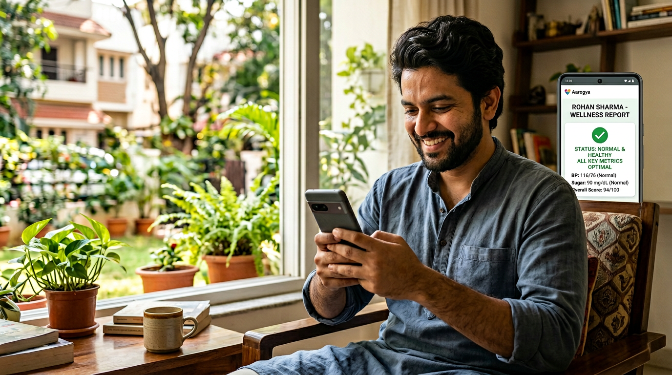 Personal wellness report with insights and suggestions