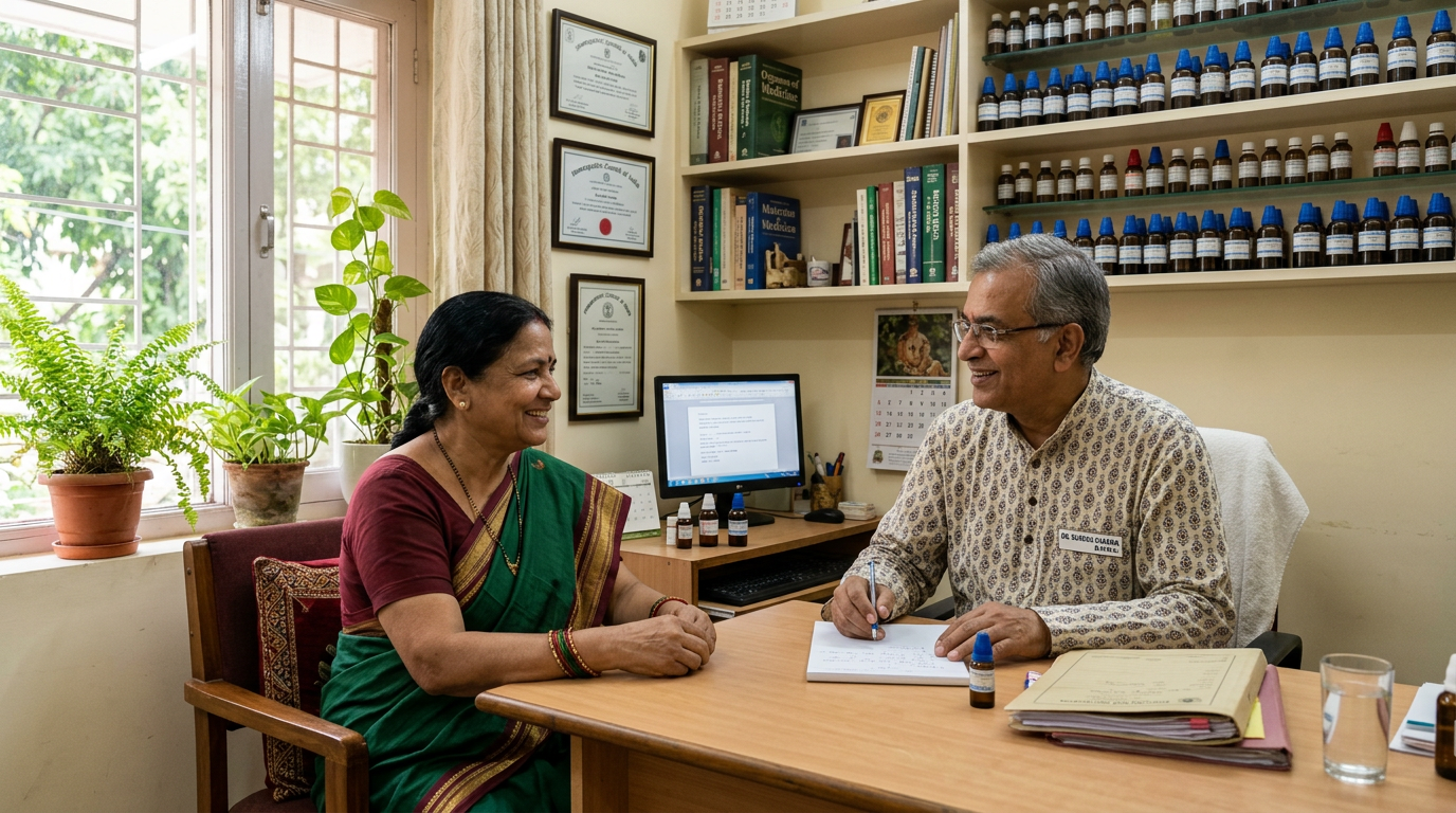 Homeopathy – wellness approach illustration