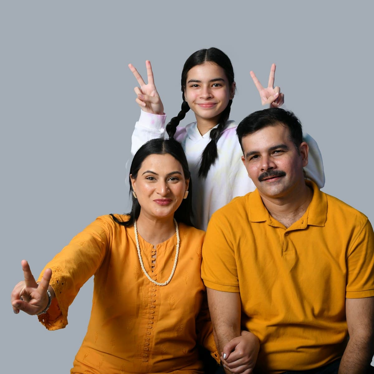 Happy healthy family